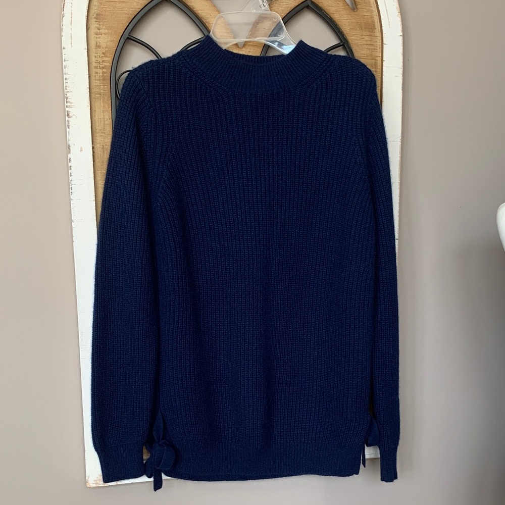 J. Mclaughlin Deep Blue Knit Pullover - image 1